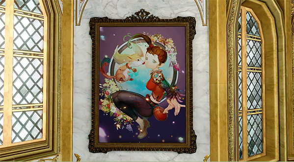 Картина «Я и ятта» в сиреневых тонах в Архейдж
