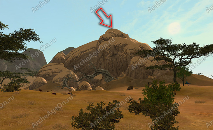 Осмотреть Сухую равнину с высоты в Радужных песках в Архейдж