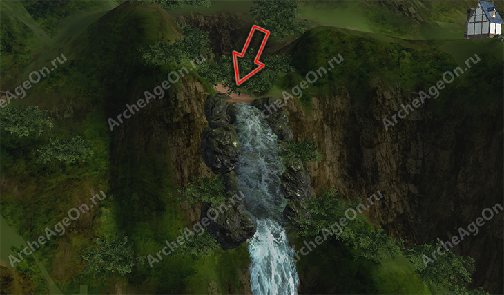 Найти исток водопада у эшафота
