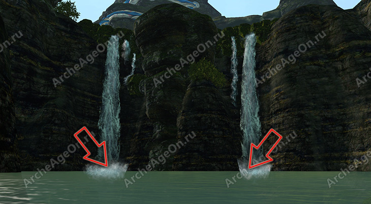 Осмотреть двойной водопад Рокочущих перевалов в Архейдж