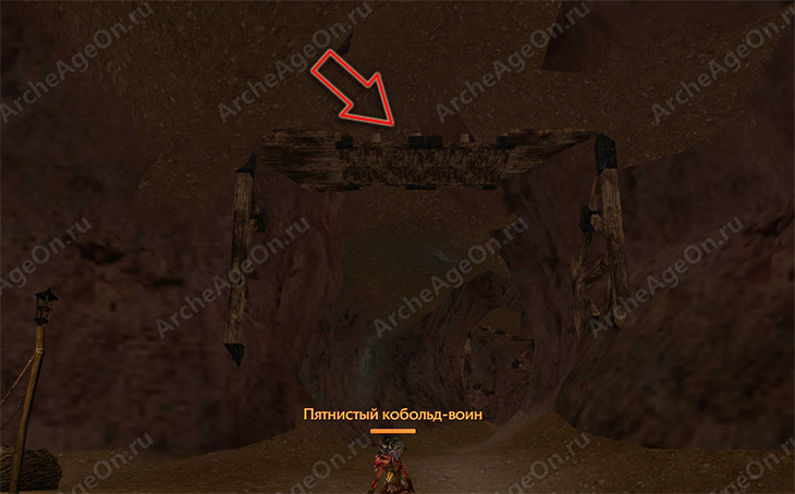 Найти мостки под потолком пещеры кобольдов в Тигрином хребте в Архейдж