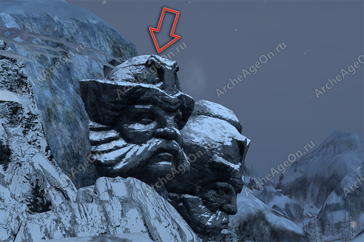 Осмотреть статую мудреца в Морозной гряде Архейдж