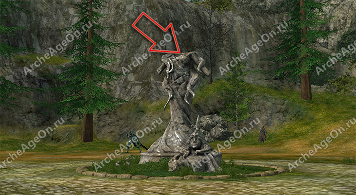 Разбитая статуя богини Нуи на полуострове Солрид в ArcheAge