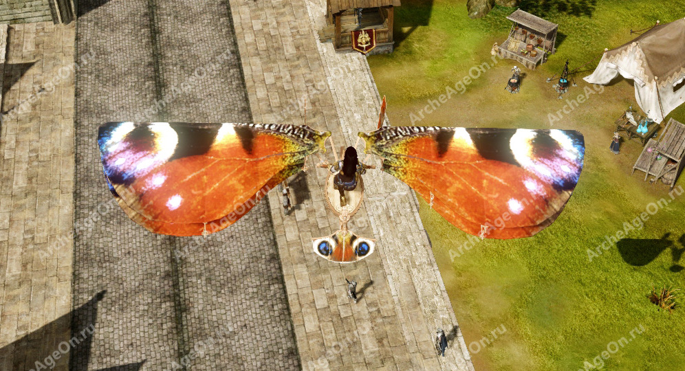Шаблон крылья бабочки для биплана в Архейдж