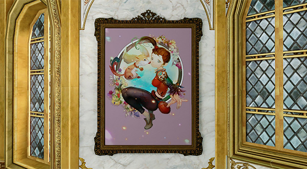Картина «Я и ятта» в розовых тонах в Архейдж
